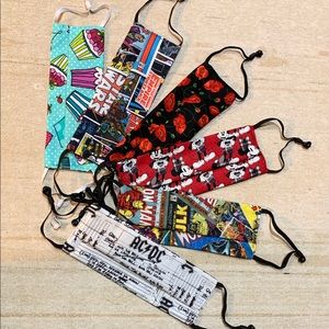 Face Masks - set of 6 - Adjustable straps